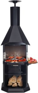 Barbecue Métal 3 en 1 Grill Rotisserie et Feu extérieur Ember Barbecue Métal 3 en 1 Grill Rotisserie et Feu extérieur Ember