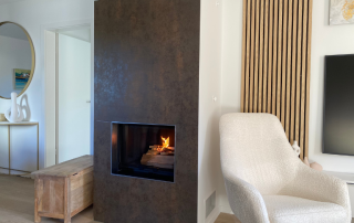 Cheminée 1 Vitre Ruegg Violino Façade Céramique