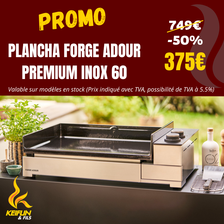 Promotion Keiflin Plancha Forge Adour Premium Inox 60cm