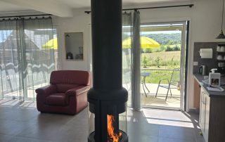 Cheminée Métal Rocal Vesta Centrale sur pied
