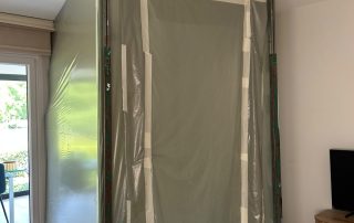Protection du chantier avec cabine